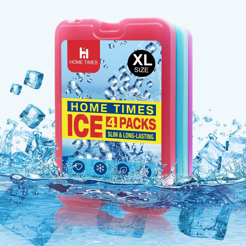 Home Times XL Reusable Ice Packs, 4 Pack