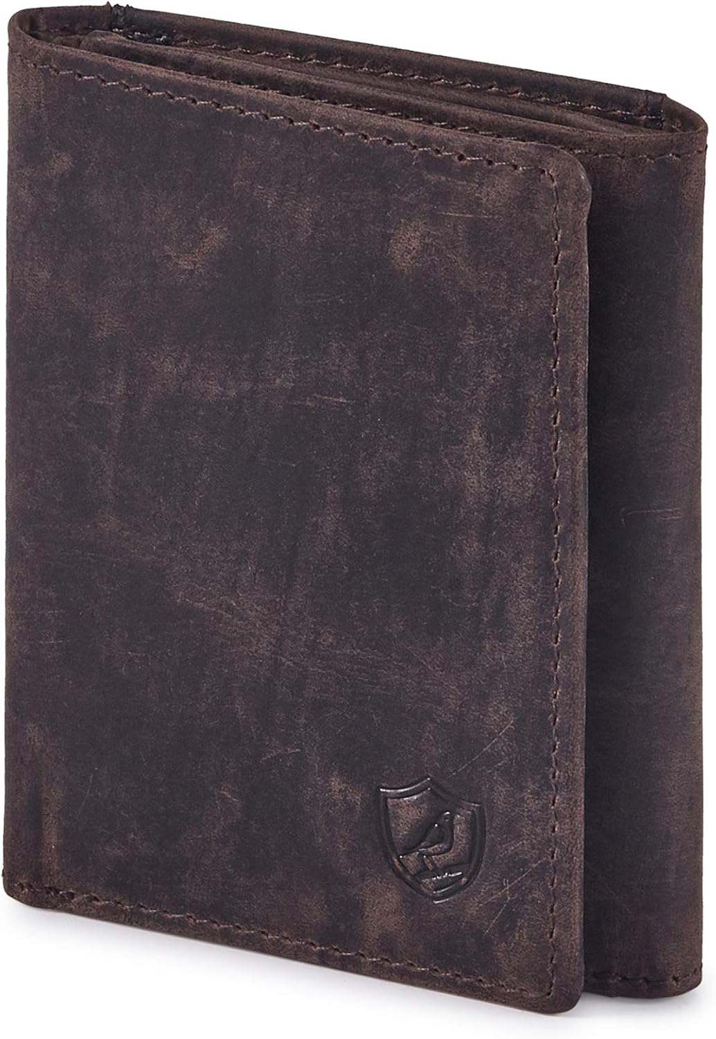 Cochoa Leather Trifold Wallet in Crazy Horse Coffee
