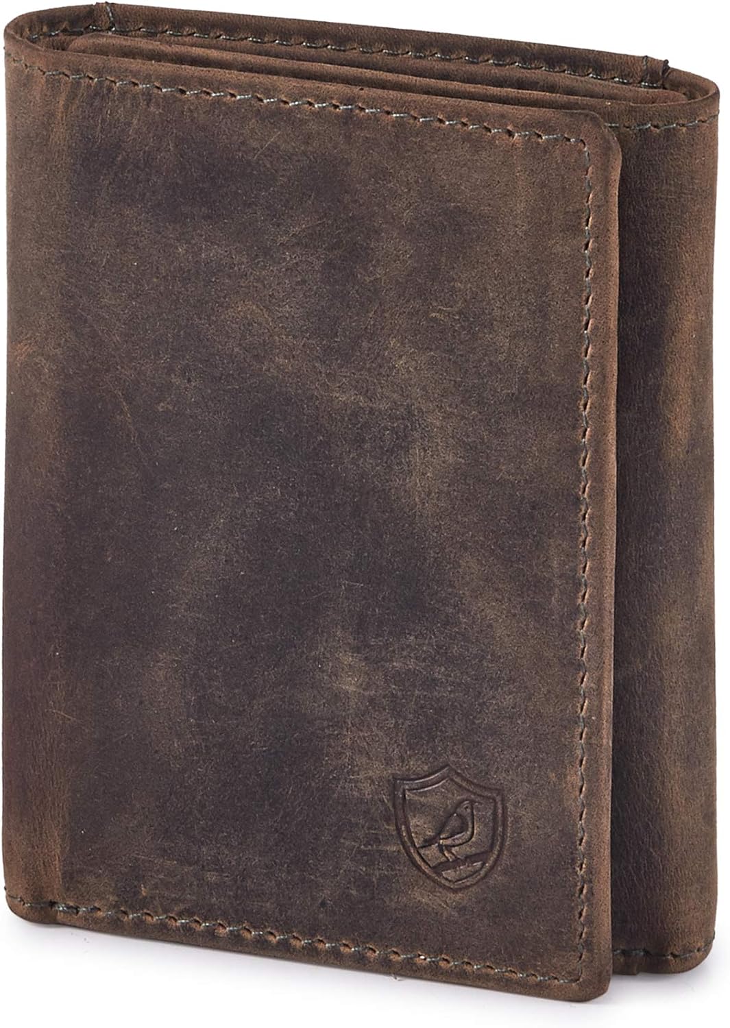 Cochoa Leather Trifold Wallet in Crazy Horse Moss Green
