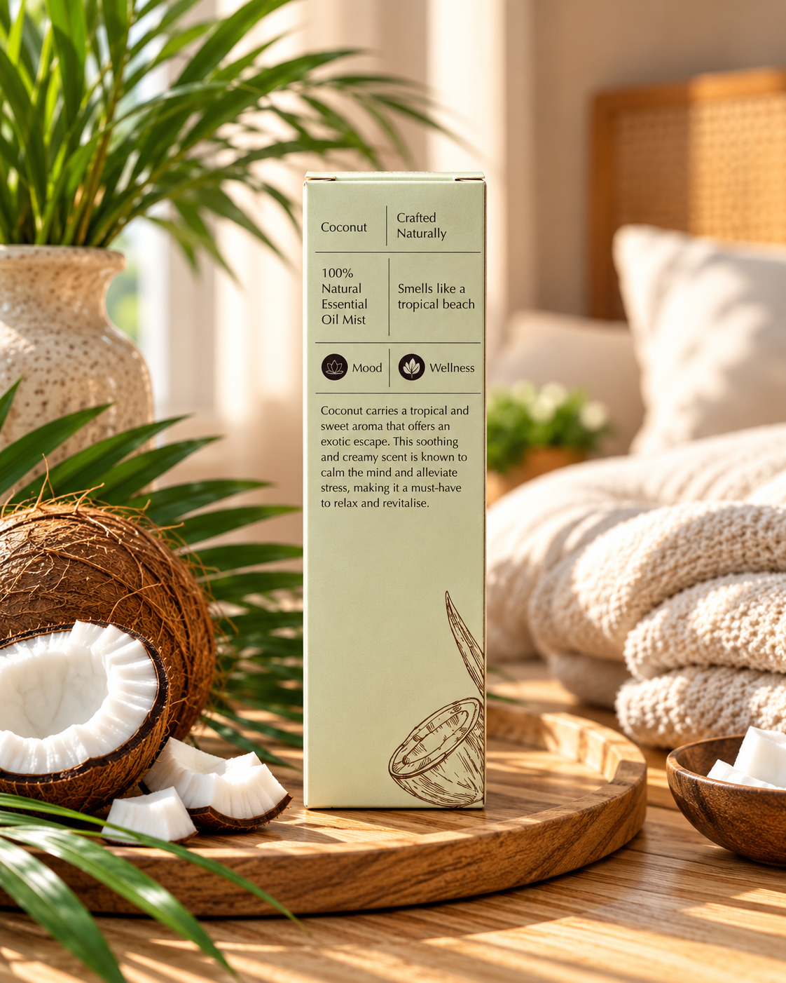 Aromafume Coconut Alcohol-Free Room & Linen Spray, 100 ml
