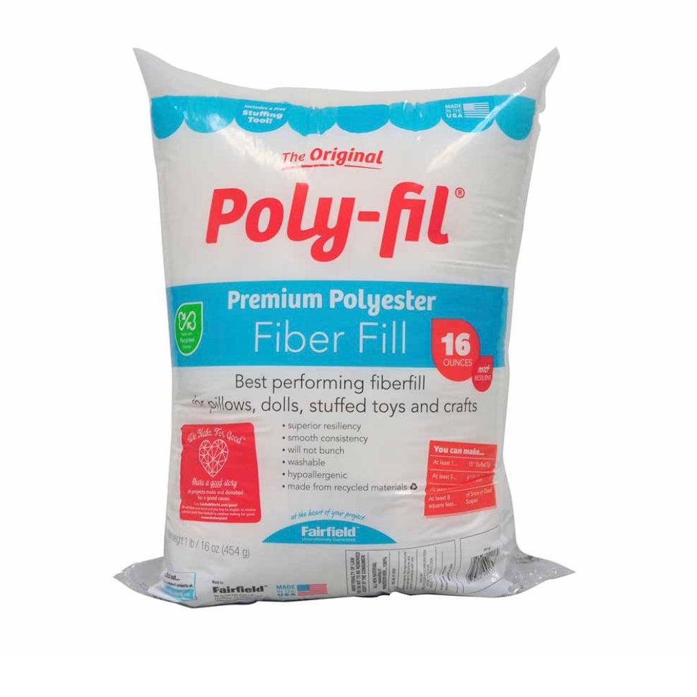 Fairfield Poly-Fil Premium Polyester Fiber Fill – 16 oz