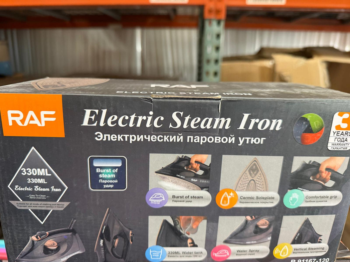 RAF R.91167-120 Ceramic Steam Iron, 330 ml