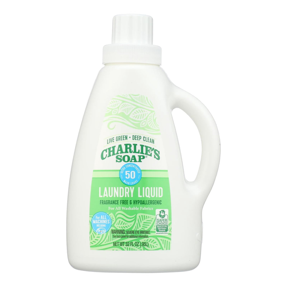 Charlie's Soap Natural Liquid Laundry Detergent 32 oz clean product image