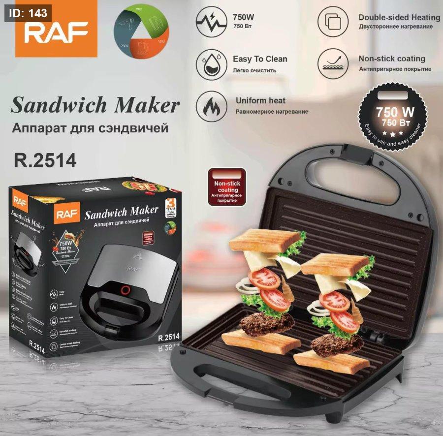 RAF R.9214S-110 Sandwich Maker - 750W, Non-Stick Cooking Plates