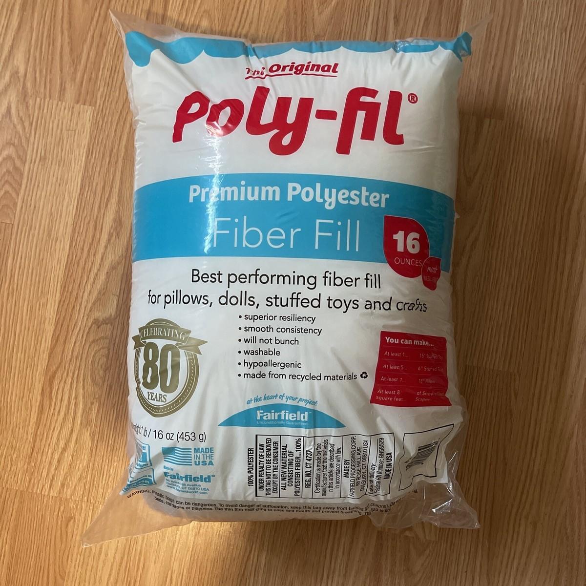 Fairfield Poly-Fil Premium Polyester Fiber Fill – 16 oz