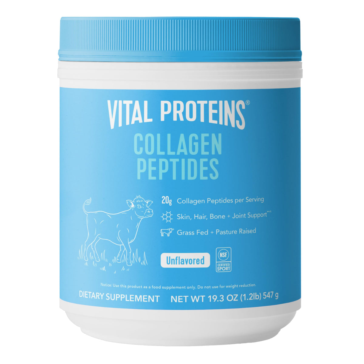 Vital Proteins Collagen Peptides unflavored 19.3 oz full container