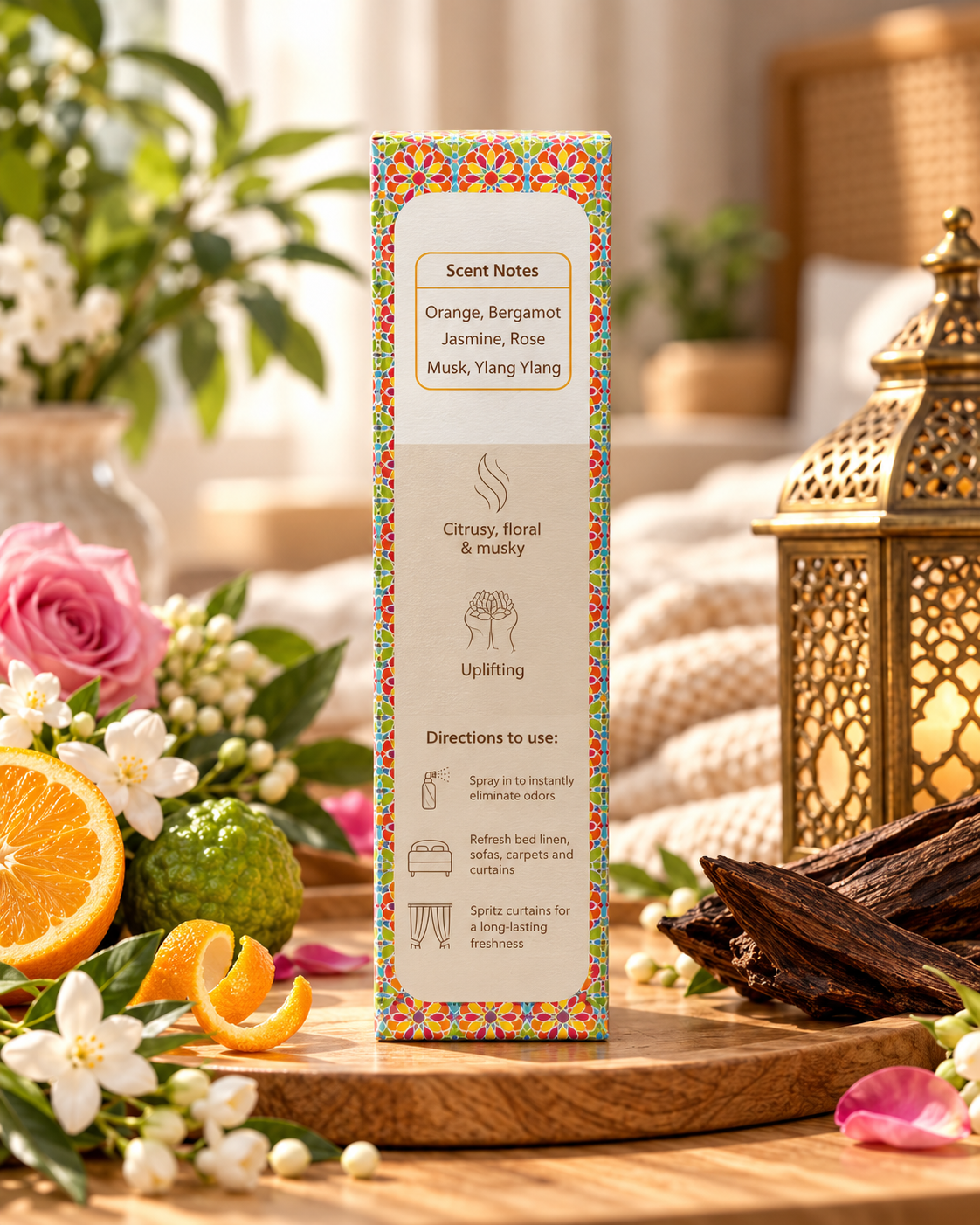 Dukhni Oud Al Saher Room & Linen Spray - Alcohol-Free, 250 ml