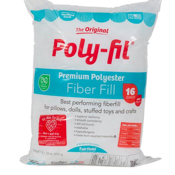 Fairfield Poly-Fil Premium Polyester Fiber Fill – 16 oz