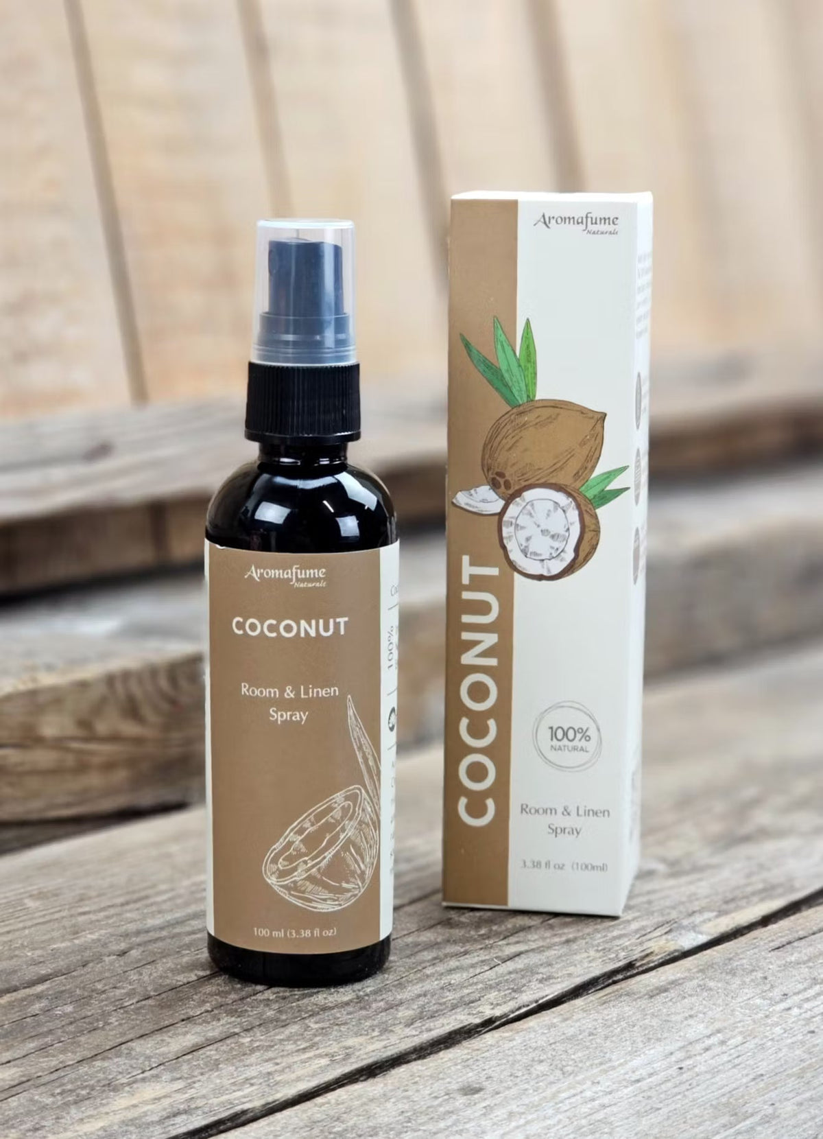 Aromafume Coconut Room & Linen Spray 100ml bottle and box