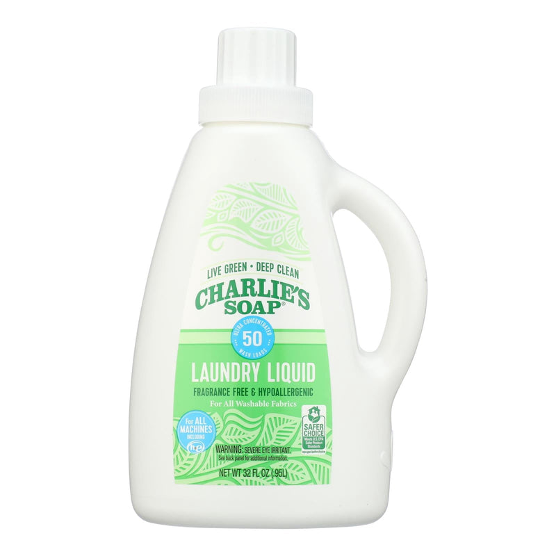 Charlie's Soap Natural Liquid Laundry Detergent 32 oz clean product image