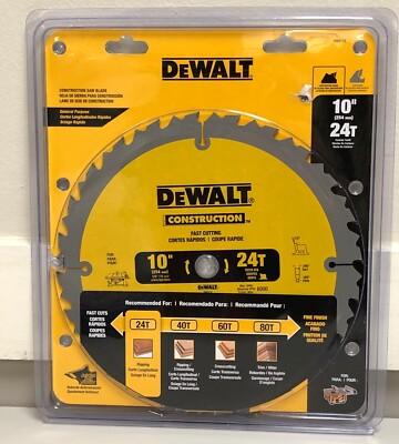 DEWALT DW3112 Construction Saw Blade, 10 in, 24 Tooth