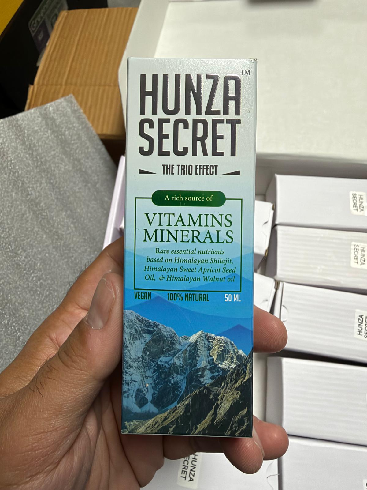 Hunza Secret 50 ml front packaging