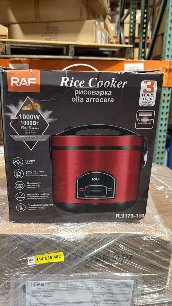 RAF R.9179-110 5L 1000W red rice cooker retail box