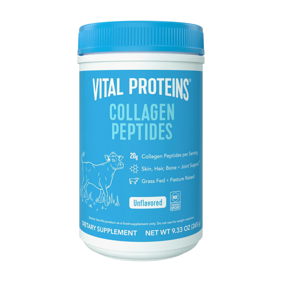 Vital Proteins Collagen Peptides unflavored 9.33 oz full container